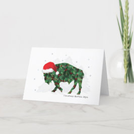 kerstbuffel feestdagen kaart