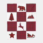 kerstbuffel fleece deken (Voorkant)