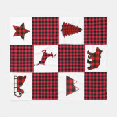 kerstbuffel fleece deken (Voorkant (Horizontaal))