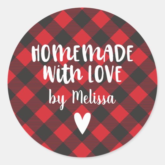 Kerstbuffel gespeeld zelfgemaakt met Love Classi Ronde Sticker (Voorkant)