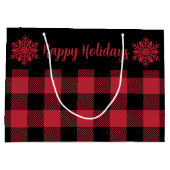 kerstbuffel met Red SF Large Gift Bag Groot Cadeauzakje (Achterkant)