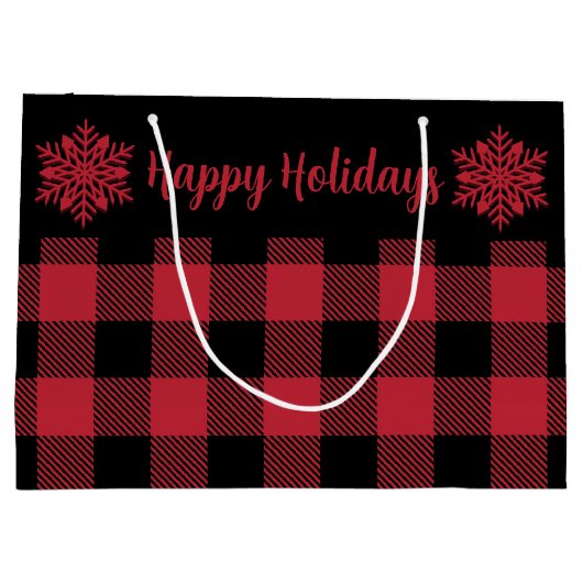 kerstbuffel met Red SF Large Gift Bag Groot Cadeauzakje (Achterkant)