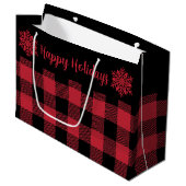 kerstbuffel met Red SF Large Gift Bag Groot Cadeauzakje (Voorkant Gekanteld)