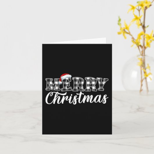 Kerstbuffel zwart en wit pllaid voor mannen die kaart (Gele Bloem)