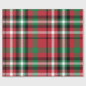 kerstbuffelcontrole Tartan Gingham Pset Cadeaupapier (Vlak)