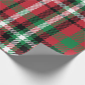 kerstbuffelcontrole Tartan Gingham Pset Cadeaupapier (Hoek)