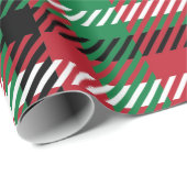 kerstbuffelcontrole Tartan Gingham Pset Cadeaupapier (Rol Hoek)