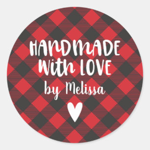 kerstbuffelhandleiding met liefdesstatus ronde sticker