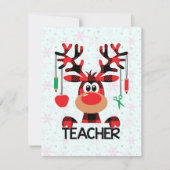 kerstbuffelleraar bedankkaart (Voorkant)