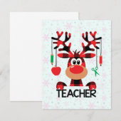 kerstbuffelleraar bedankkaart (Voorkant / Achterkant)