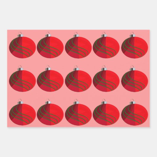 kerstbulkpapier (3 platte platen) inpakpapier vel (Voorkant 2)