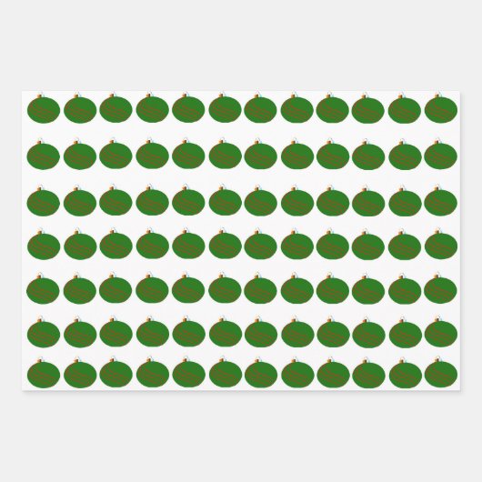 kerstbulkpapier (3 platte platen) inpakpapier vel (Voorkant)