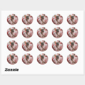 kerstbull Dog - Frenchie Ronde Sticker (Vel)