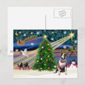 Kerstbull Terrier Feestdagenkaart (Voorkant / Achterkant)