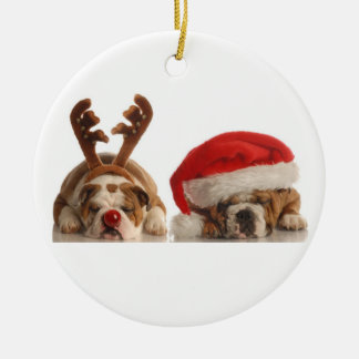 KerstBulldog Ornament