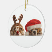 KerstBulldog Ornament (Links)