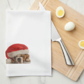 KerstBulldogs Kitchen Towel Theedoek (Quarter Fold)