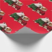 Kerstbulledogs in Sweaters Cadeaupapier (Hoek)