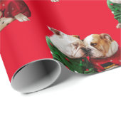 Kerstbulledogs in Sweaters Cadeaupapier (Rol Hoek)