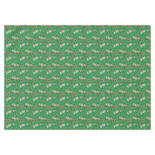 kerstbullfinch tafelkleed (Voorkant (Horizontaal))