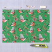 kerstbullfinch tissuepapier (Craft)