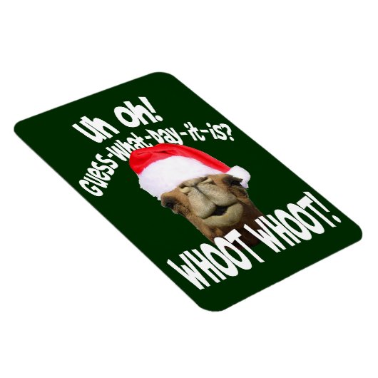 Kerstbult dag kameel whoot magneet (Rechterzijde)