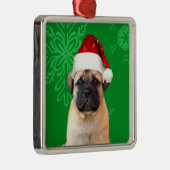 kerstbultrugpuppy metalen ornament (Rechts)