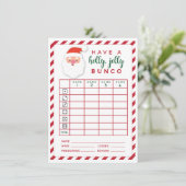 Kerstbunco Holly Jolly Holiday-scorekaart Kaart (Staand voorkant)