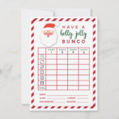 Kerstbunco Holly Jolly Holiday-scorekaart Kaart (Achterkant)