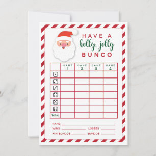 Kerstbunco Holly Jolly Holiday-scorekaart Kaart