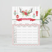 kerstBunco-Kaart - Deer Antlers (Staand voorkant)