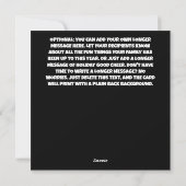 Kerstbundel Campy Retro TV Grappige Foto Feestdagenkaart (Achterkant)