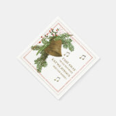 Kerstbundel Muziek Napkin met tekst Servet (Hoek)