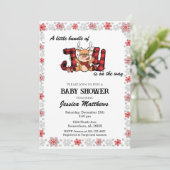 Kerstbundel van het Baby shower van Joy Kaart (Staand voorkant)