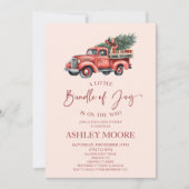 Kerstbundel van Joy Christmas Baby shower Kaart (Voorkant)