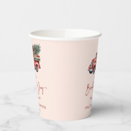 Kerstbundel van Joy Christmas Baby shower Papieren Bekers (Links)