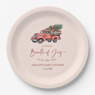 Kerstbundel van Joy Christmas Baby shower Papieren Bordje
