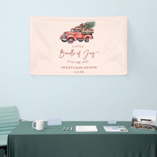 Kerstbundel van Joy Christmas Baby shower Spandoek (Beurs)