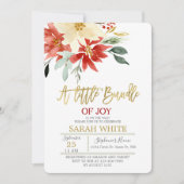 Kerstbundel van vreugde winterse Baby shower Kaart (Voorkant)