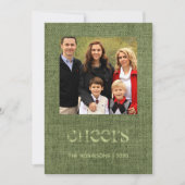 Kerstbundelfamilie foto feestdagenkaart (Voorkant)