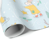 Kerstbundels en droomloze kerstpatronen cadeaupapier (Rol Hoek)