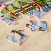 Kerstbunnies die kerstmis bekijken legpuzzel (Zijkant)