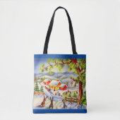 Kerstbunnies die kerstmis bekijken tote bag (Voorkant)