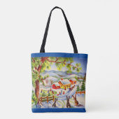 Kerstbunnies die kerstmis bekijken tote bag (Achterkant)