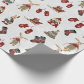 KerstBunnies en Snowflakes Cadeaupapier (Hoek)