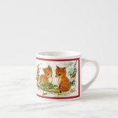 KerstBunnies Fox Child's Cup Persoonlijke naam Espresso Kop (Rechts)