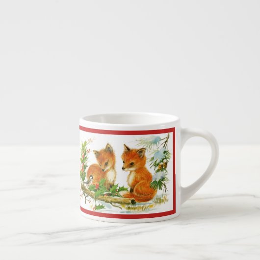 KerstBunnies Fox Child's Cup Persoonlijke naam Espresso Kop (Rechts)