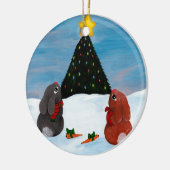kerstBunnies Keramisch Ornament (Links)