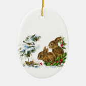 kerstBunnies Keramisch Ornament (Voorkant)