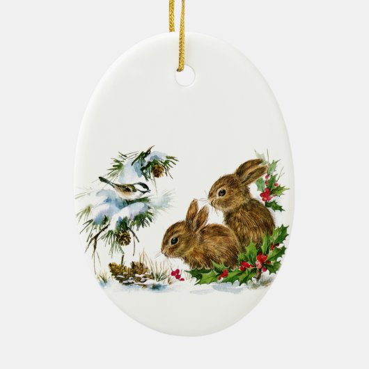 kerstBunnies Keramisch Ornament (Achterkant)